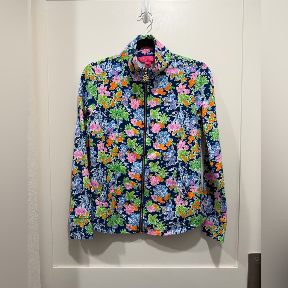 Disney x Lilly Pulitzer Zip Up Jacket XS Lightweight Preppy